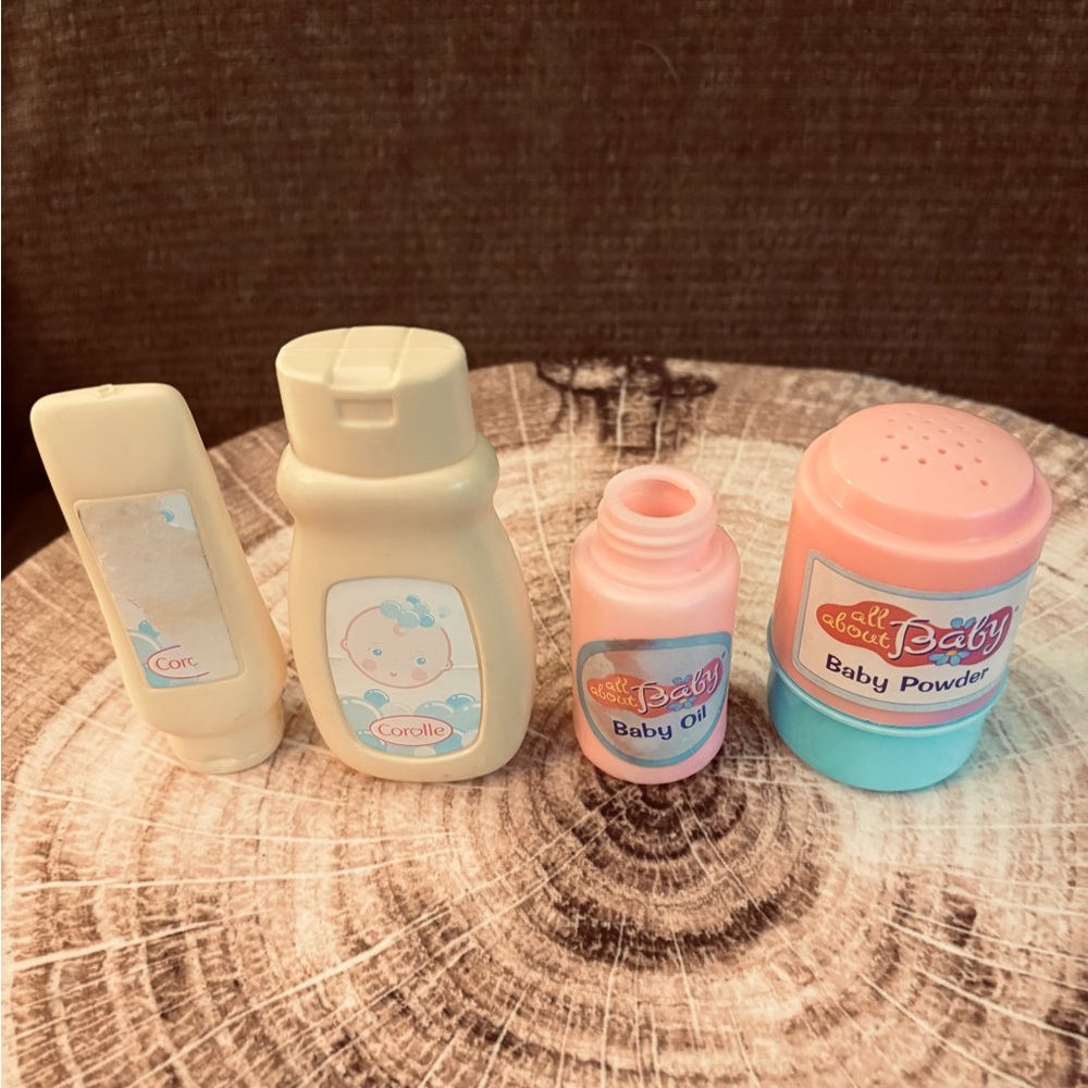Corolle & All About Baby Doll Bath Set - Yellow and Pink